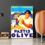affiche pastis olive