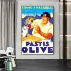 affiche pastis olive