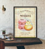 affiche patisserie vintage