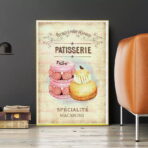 affiche patisserie vintage