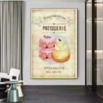 affiche patisserie vintage