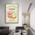 affiche patisserie vintage