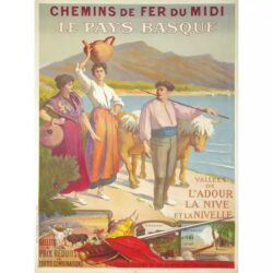 affiche pays basque vintage