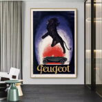 affiche peugeot vintage