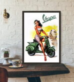 affiche pin up vespa