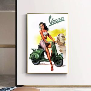 affiche pin up vespa