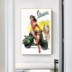 affiche pin up vespa