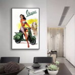 affiche pin up vespa