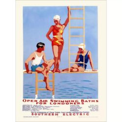 affiche piscine vintage