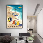 affiche plage vintage