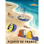 affiche plage vintage
