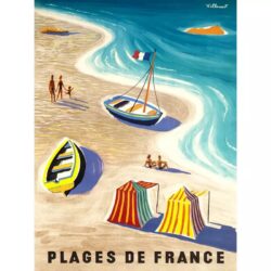 affiche plage vintage