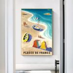 affiche plage vintage