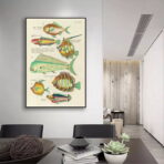 affiche poisson vintage