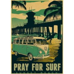 affiche pray for surf