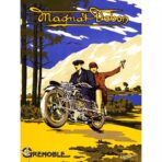 affiche publicitaire moto vintage