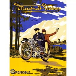affiche publicitaire moto vintage