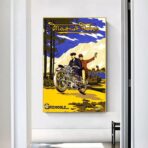 affiche publicitaire moto vintage
