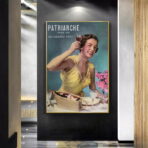 affiche publicitaire vintage femme