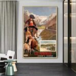 affiche Pyrénées vintage