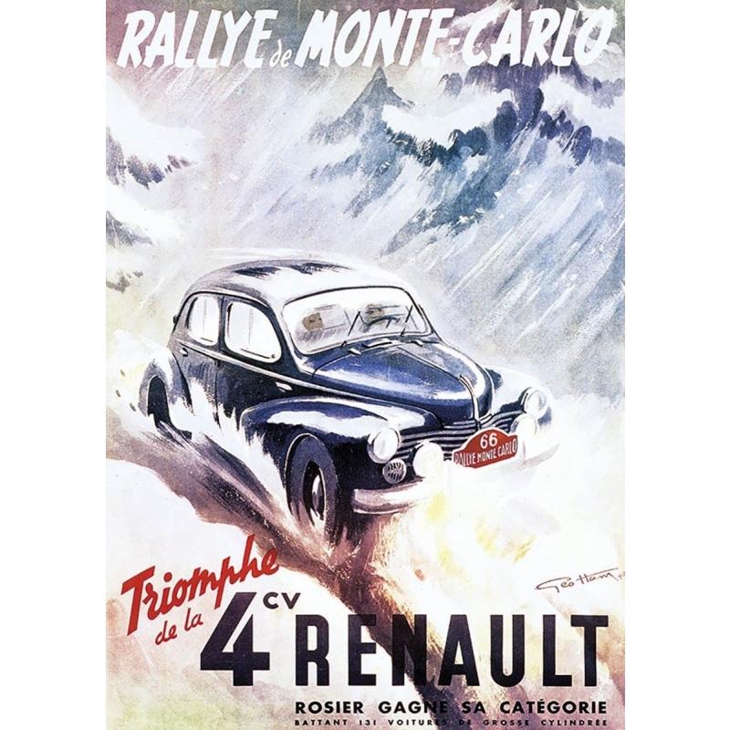 affiche-renault-4-cv affiche renault 4cv