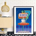 affiche restaurant vintage