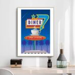affiche restaurant vintage