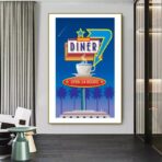 affiche restaurant vintage