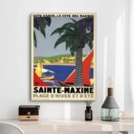 affiche rétro saint maxime