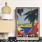 affiche rétro saint maxime