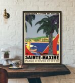 affiche rétro saint maxime