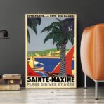 affiche rétro saint maxime