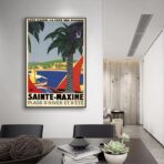 affiche rétro saint maxime
