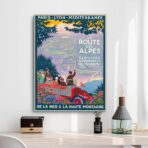 affiche route des alpes