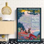 affiche route des alpes