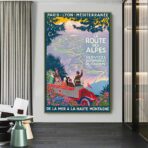 affiche route des alpes