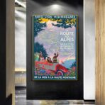 affiche route des alpes