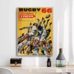 affiche rugby vintage