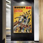 affiche rugby vintage