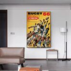 affiche rugby vintage