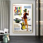 affiche saint tropez blues