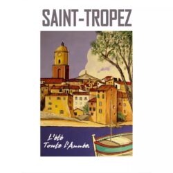 affiche saint tropez vintage