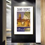 affiche saint tropez vintage