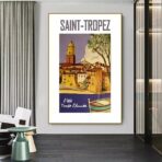 affiche saint tropez vintage