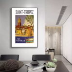 affiche saint tropez vintage