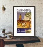 affiche saint tropez vintage