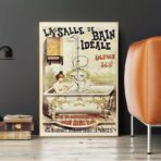 affiche salle de bain vintage