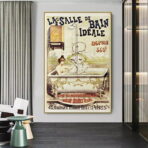 affiche salle de bain vintage