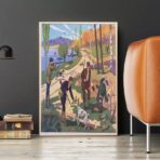 affiche scolaire rossignol vintage