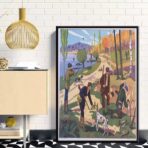affiche scolaire rossignol vintage